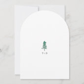 Invitation Tamara Pine Tree Mariage moderne (Dos)