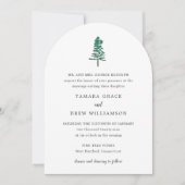 Invitation Tamara Pine Tree Mariage moderne (Devant)