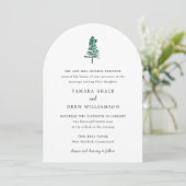 Invitation Tamara Pine Tree Mariage moderne (Debout devant)