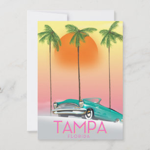 Invitation Tampa Florida affiche de voyage de style Vintage