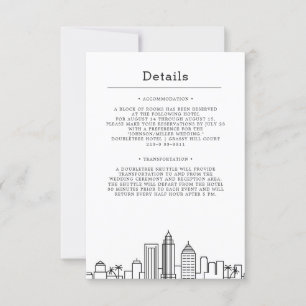 Invitation Tampa, Mariage de Floride Détails de l'invité
