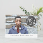 Invitation Tampographie sur tableau Photo Fête de remise de d (Debout devant)