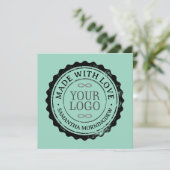 Invitation Tampon - VOTRE TEXTE & LOGO 3 (Debout devant)