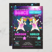 Invitation tamponnante d'anniversaire de (Devant / Derrière)