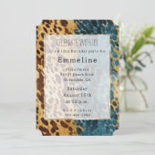 Invitation Tan Brown Bleu Sud-Ouest (Debout devant)