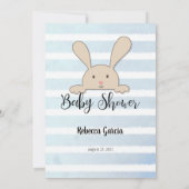 Invitation Tan Bunny Blue Nursery Rhymes Jeu de Quiz (Dos)