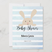 Invitation Tan Bunny Blue Qui Connaît Maman Meilleur Jeu De D (Dos)