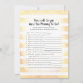 Invitation Tan Bunny Jaune Qui Connaît Maman Meilleur Jeu De  (Devant)