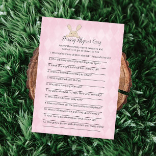 Invitation Tan Bunny Pink Jacquard Nursery Rhymes jeu
