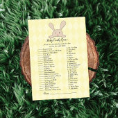 Invitation Tan Bunny Rabbit Jaune Bébé Candy Douche Jeu