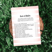 Invitation Tan Bunny rose sur sous Baby shower jeu