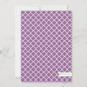 Invitation Tan Chic & Purple Teapot Fête de l'mariée Tea Part (Dos)