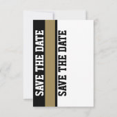 Invitation Tan Football Mariage Enregistrer La Date Faire-par (Dos)