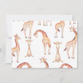 Invitation Tan Giraffes & Kraft Safari Baby shower Whimsical (Dos)
