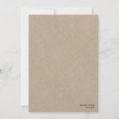 Invitation Tan lin Simple Noir Script Mariage Menu (Dos)