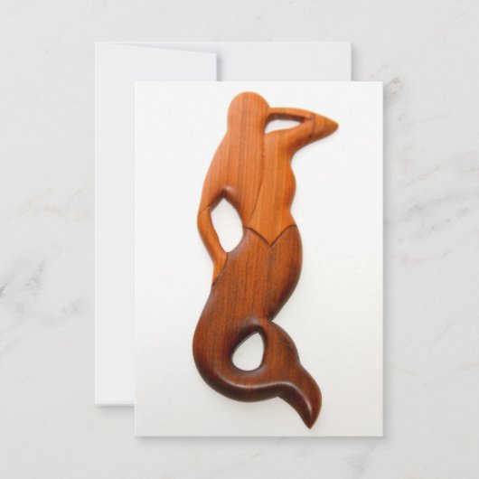 Invitation tan lookout mermaid (Devant)