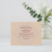 Invitation Tan -Marsala Vin & torsion du Dîner de répétition (Debout devant)