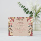 Invitation Tan -Marsala Vin & torsion du Dîner de répétition  (Debout devant)