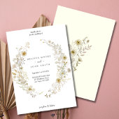 Invitation Tan Rustic Boho Fleur sauvage Mariage