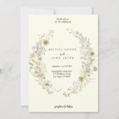 Invitation Tan Rustic Boho Fleur sauvage Mariage (Devant)