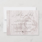 Invitation Tan Rustic Woodgrain Mariage de automne d'automne  (Devant)