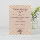 Invitation Tan, vin Marsala - Mariage Moderne Douche (Debout devant)