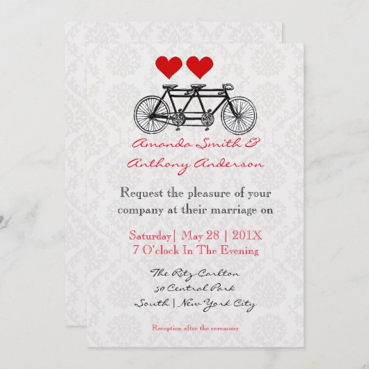 Invitation Tandem (Devant / Derrière)