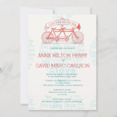 Invitation Tandem Bicycle / Ensemble nous sommes UN Mariage (Devant)