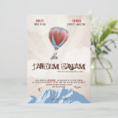 Invitation Tandem Love Dream Wedding Invite (Style De Film) (Debout devant)