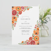 Invitation Tangerine Brilliant Summer Wedding (Debout devant)