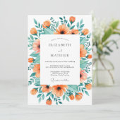 Invitation Tangerine Graceful Spring Wedding (Debout devant)