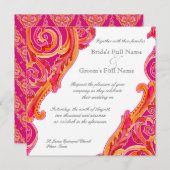 Invitation Tangerine Hot Pink (Devant / Derrière)