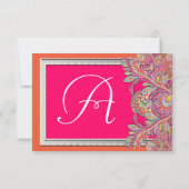 Invitation Tangerine marocaine & Mariage Aqua RSVP (Dos)