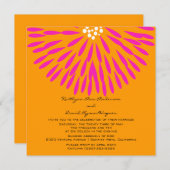 Invitation Tangerine & Pink Floral Wedding Invite (Devant / Derrière)