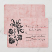 Invitation Tangled Rose RSVP (Devant / Derrière)