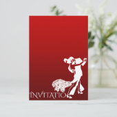 Invitation Tango Classic Danse Personnalisé Red Wine Field (Debout devant)