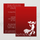Invitation Tango Classic Danse Personnalisé Red Wine Field (Devant / Derrière)