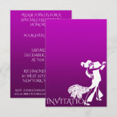 Invitation Tango Classique Danse Violet Lavande Ombre (Devant / Derrière)