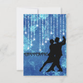 Invitation Tango Flamenco Danse latine Bleu (Devant)