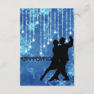 Invitation Tango Flamenco Danse latine Bleu