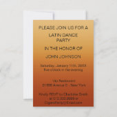 Invitation Tango Flamenco Latin Dance Party Brown Ombre (Dos)