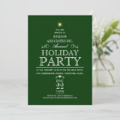 Invitation Tannenbaum Typographic Emerald (Debout devant)