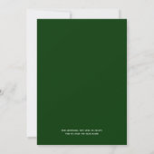Invitation Tannenbaum Typographic Emerald (Dos)