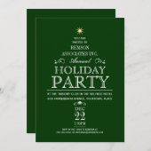 Invitation Tannenbaum Typographic Emerald (Devant / Derrière)