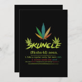 Invitation Tante féminine Définition Fumée de mauvaises herbe (Devant / Derrière)