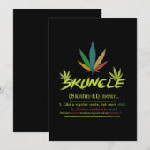 Invitation Tante féminine Définition Fumeur d'herbe Oncle Drô (Devant / Derrière)