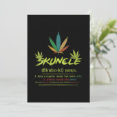 Invitation Tante Skuncle Définition Oncle Fumeur de Marijuana (Debout devant)