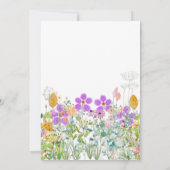 Invitation Tante verdure fleur sauvage fête d'anniversaire (Dos)