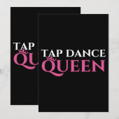Invitation Tap Dance Queen Tap Dancing Enthousiaste Tap Dance (Devant / Derrière)