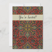 Invitation Tapis Persan Rouge Bleu Classique (Devant)
